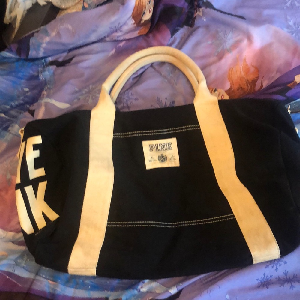 Pink duffel bag canvas